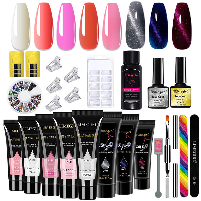 Nail Art Extension Cat Eye - LIMEGIRL 15ml Perlengkapan Nail Art Poly