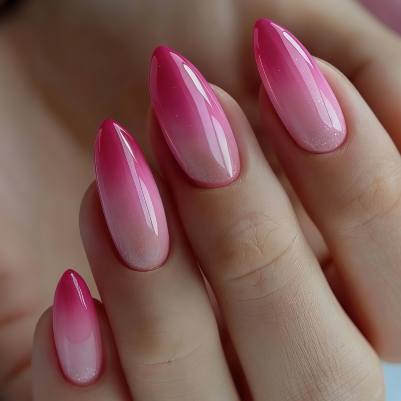 Nail Art Simple - 24PCS hiasan kuku berbentuk almond dengan