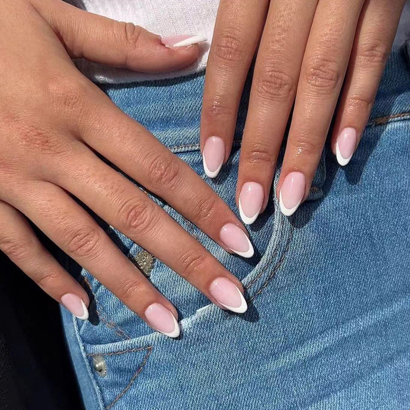 Nail Art Simple - 24Pcs Set Kuku Palsu yang Dapat