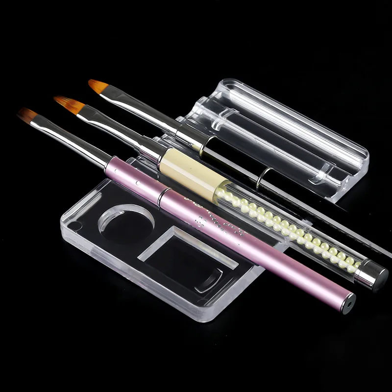 Nail Fan Brush - Tempat Pena Seni Kuku Serbaguna Akrilik,