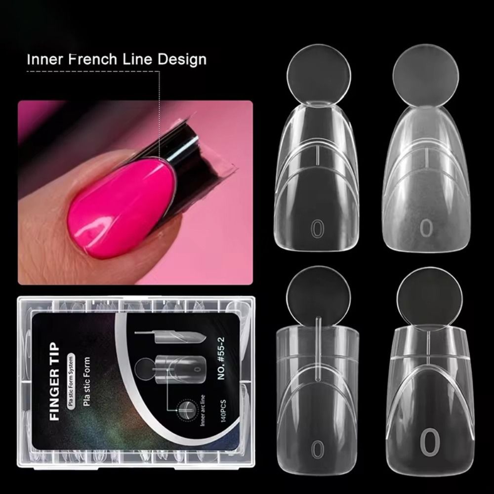 Nail Art Extension - 140PCS Cetakan Kuku Prancis Permukaan Matte