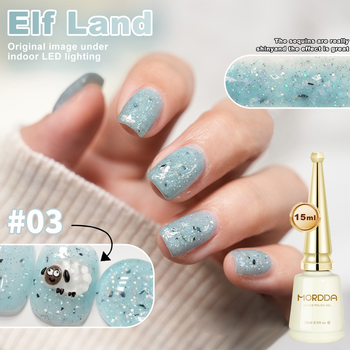 Nail Art Rainbow - 6 Warna 15ml Seri Pelangi Cat
