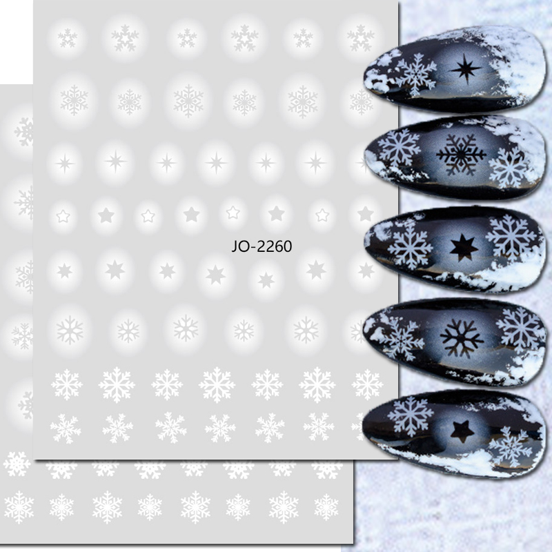 Nail Art Xmas - Stiker seni kuku 3d dekorasi stiker