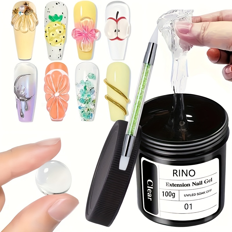 Nail Art Extension - 100g Gel Kuku Transparan Anti Lengket