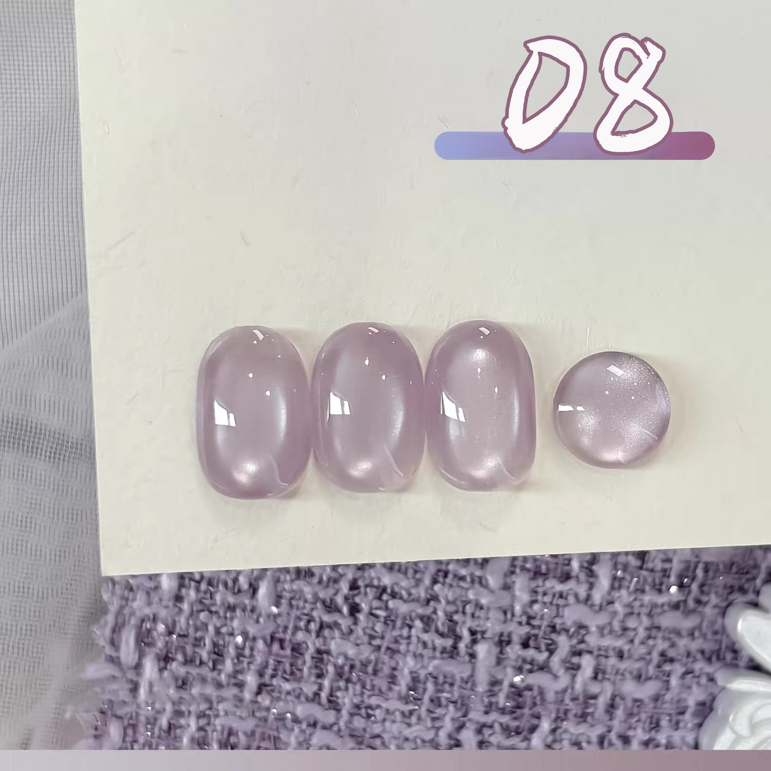 SHAKA 1pcs Ice Transparent Whi - Nail Art Lilac ulasan dan harga