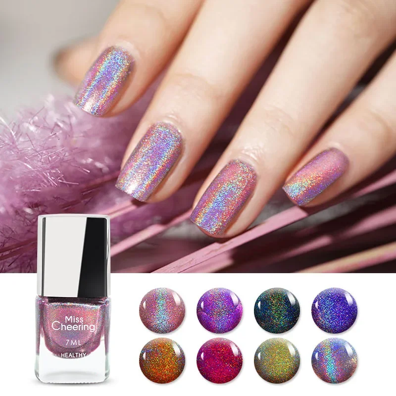 Pemoles kuku Glitter Laser, Pe - Nail Art Rainbow ulasan dan harga