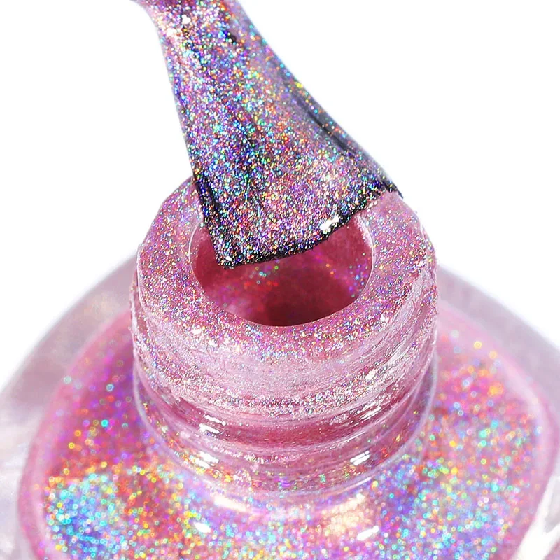 Pemoles kuku Glitter Laser, Pe - Nail Art Rainbow ulasan dan harga