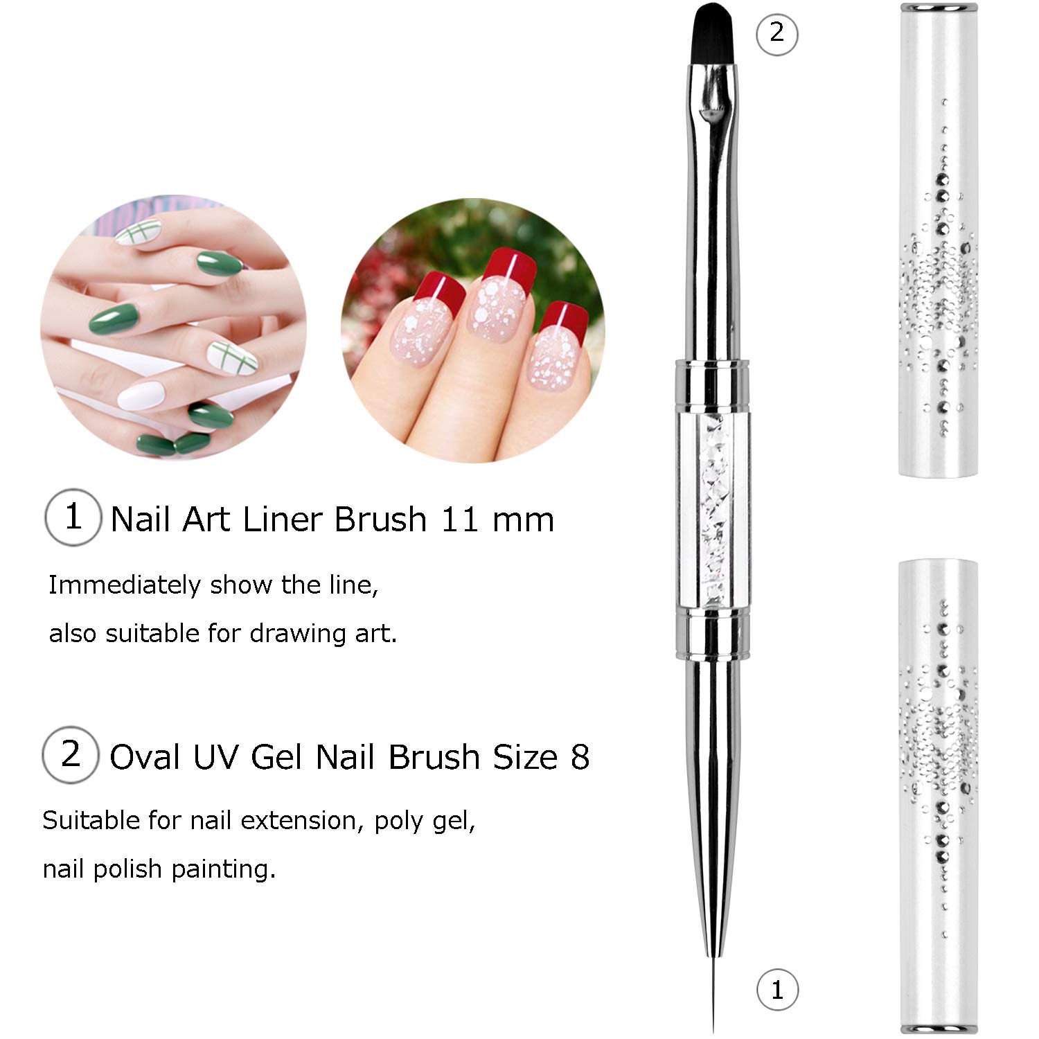 1pcs Kuas Desain Kuku Profesio - Nail Fan Brush ulasan dan harga