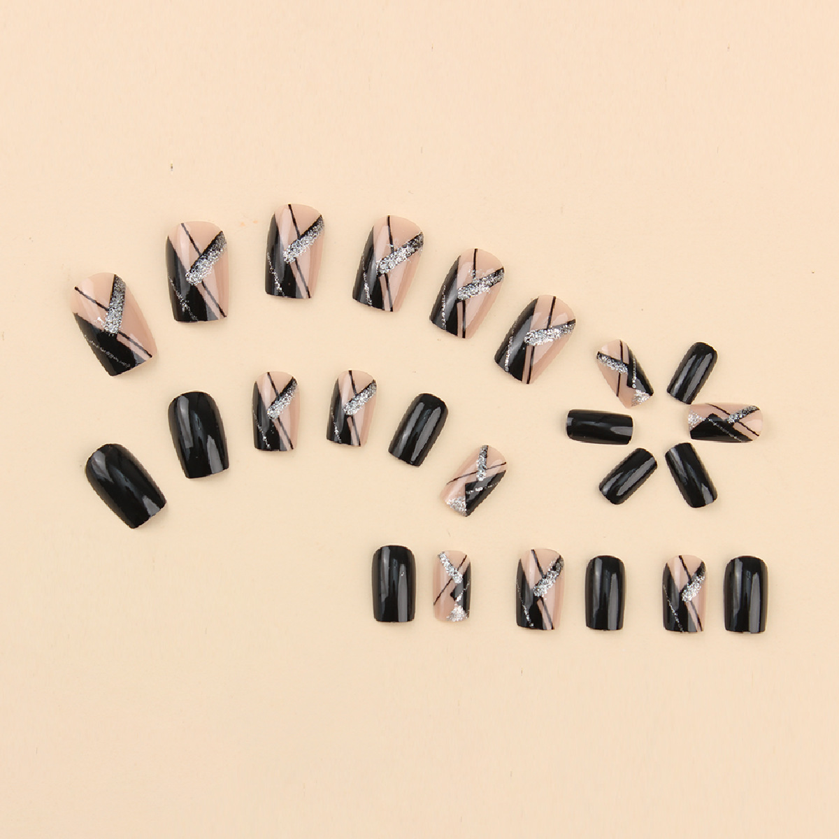 24 Buah Kuku Tekan Pendek Hita - Nail Art Simple ulasan dan harga