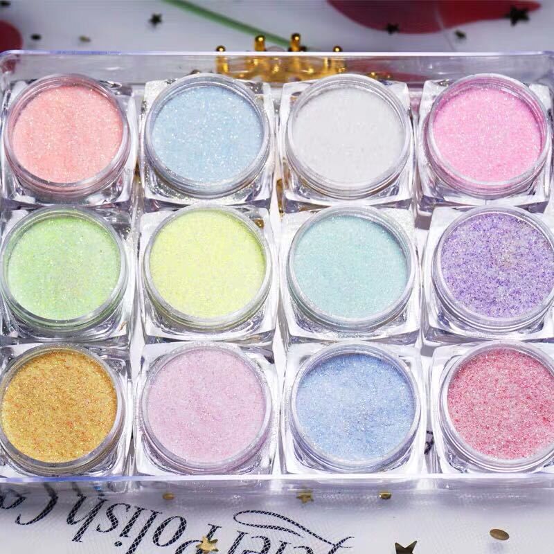 12 Warna/Set Berkilau Gula Kuk - Nail Art Xmas ulasan dan harga