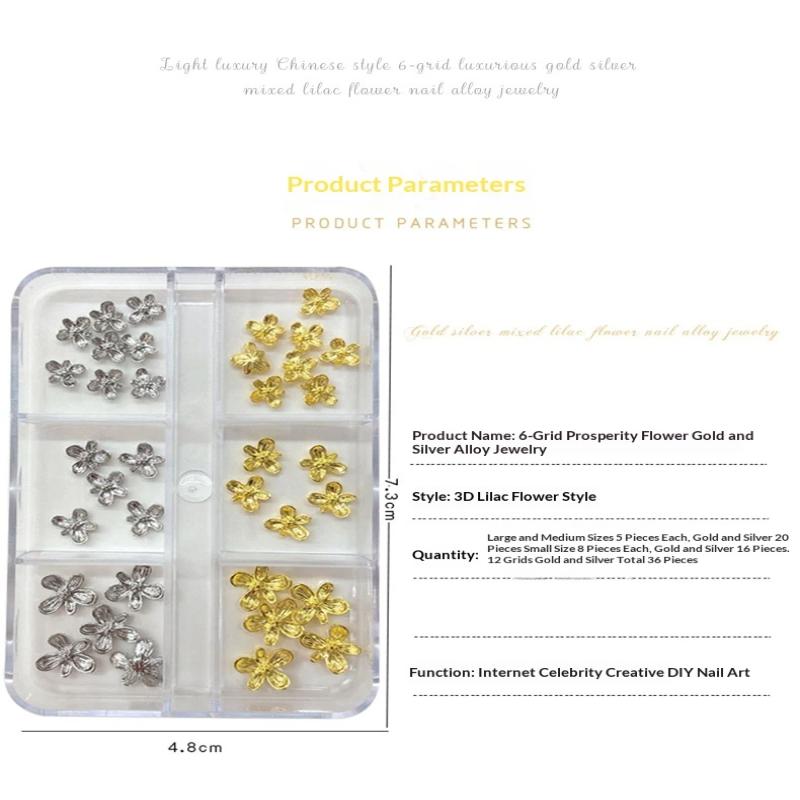 20/30pcs Hiasan Bunga Lilac 3D - Nail Art Lilac ulasan dan harga