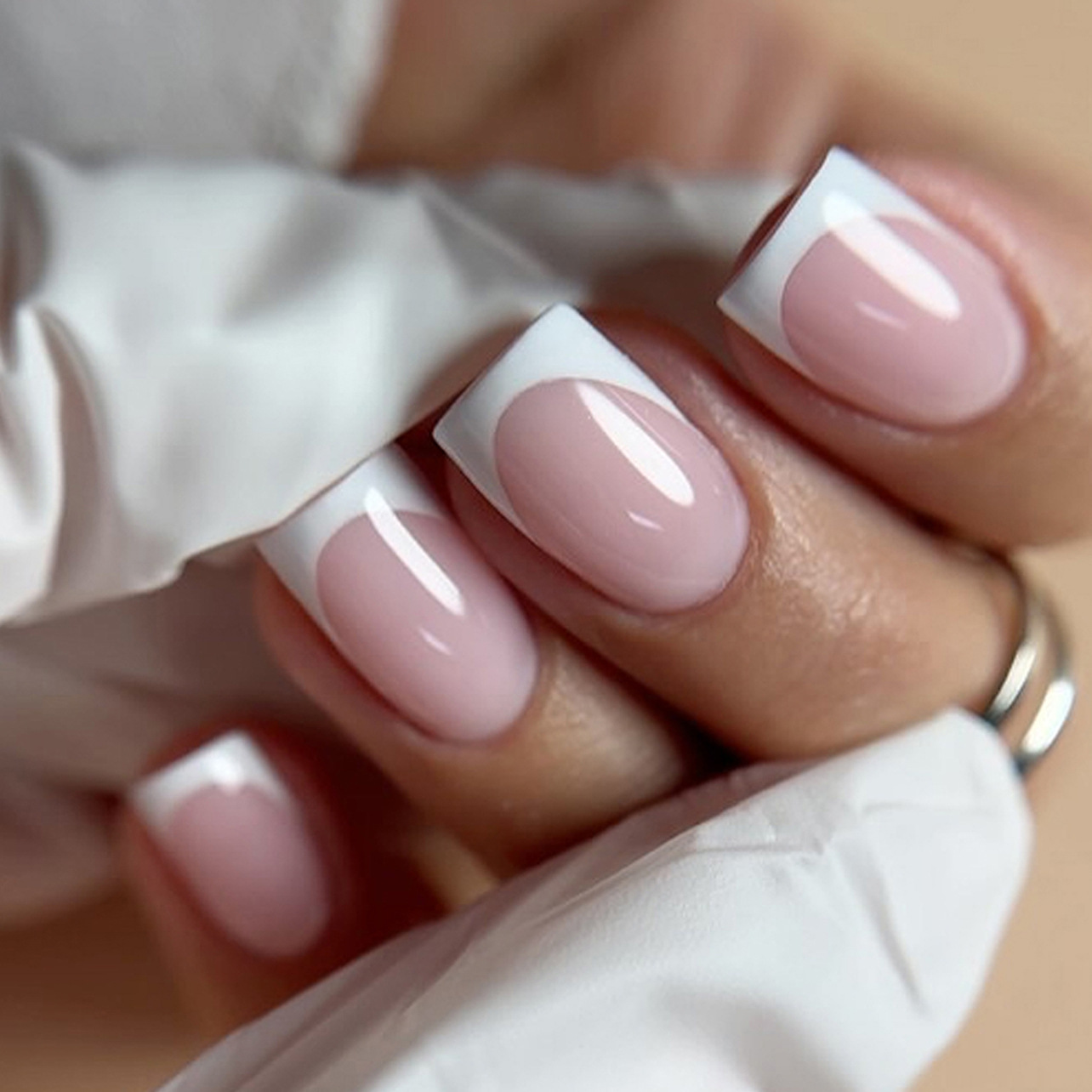 24pcs Kuku Palsu Pendek Bentuk - Nail Art Simple ulasan dan harga
