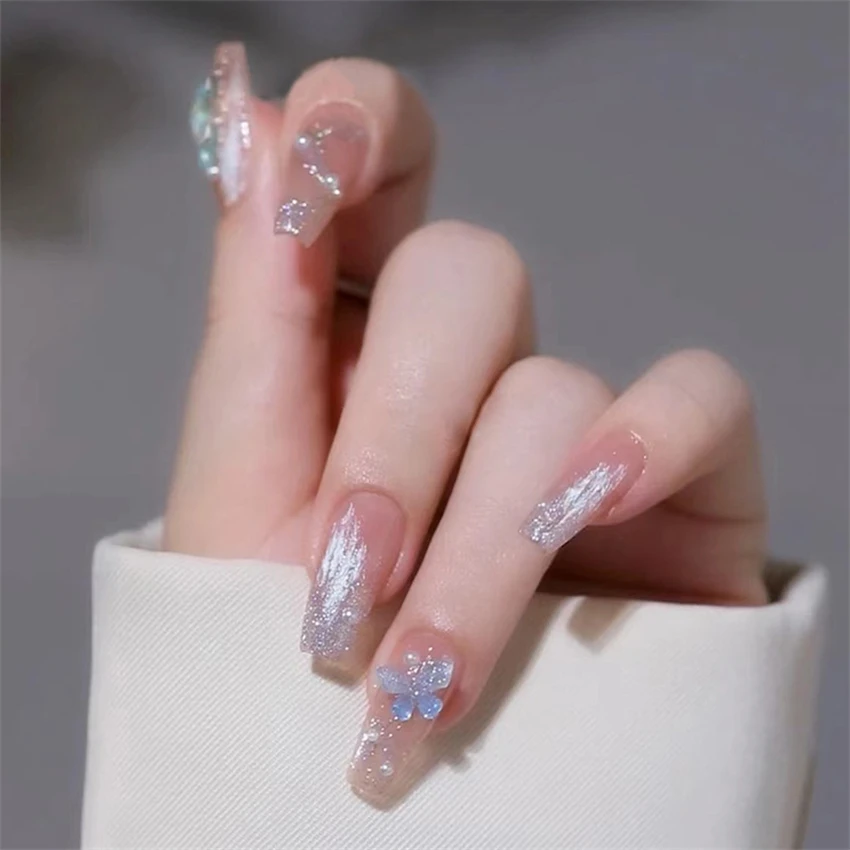 Kuku palsu akrilik panjang Nat - Nail Art Xmas ulasan dan harga