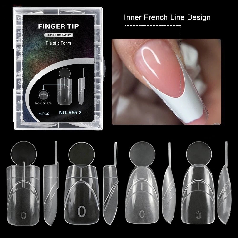 140PCS Cetakan Kuku Prancis Pe - Nail Art Extension ulasan dan harga