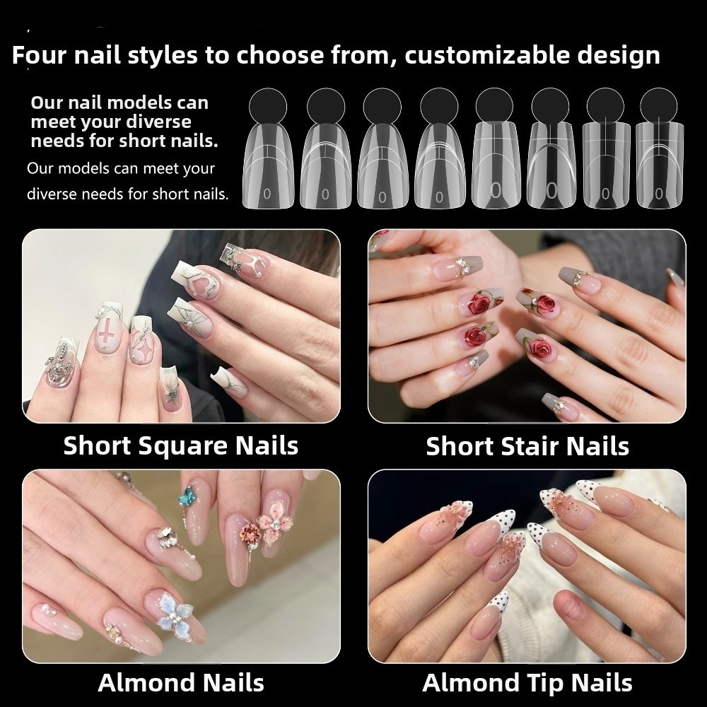 140PCS Cetakan Kuku Prancis Pe - Nail Art Extension ulasan dan harga