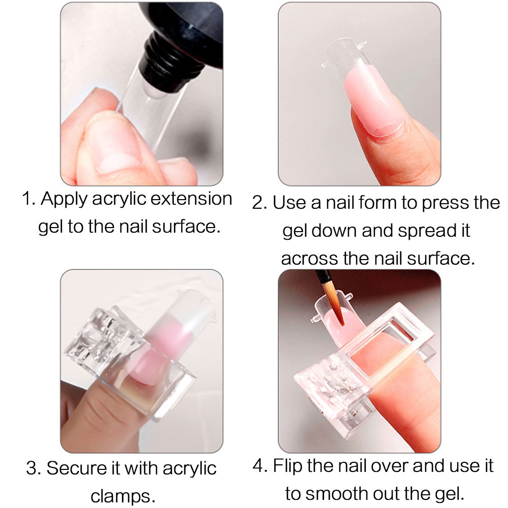 5 Pcs Tip Kuku Poly Gel Fleksi - Nail Art Extension ulasan dan harga