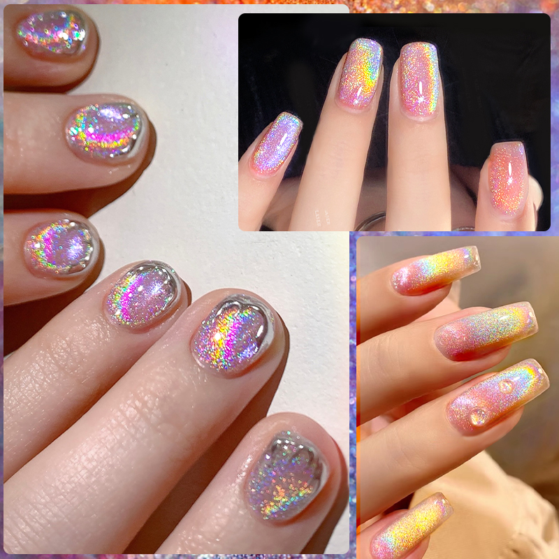 LILYCUTE 7ML Kutek Gel Magneti - Nail Art Rainbow ulasan dan harga