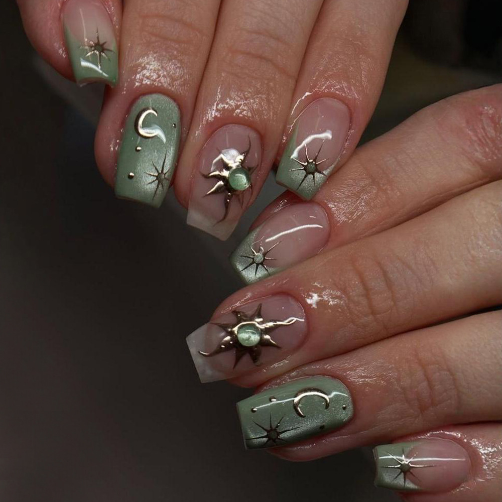 24 pcs Kuku Palsu Siap Pakai M - Nail Art Simple ulasan dan harga