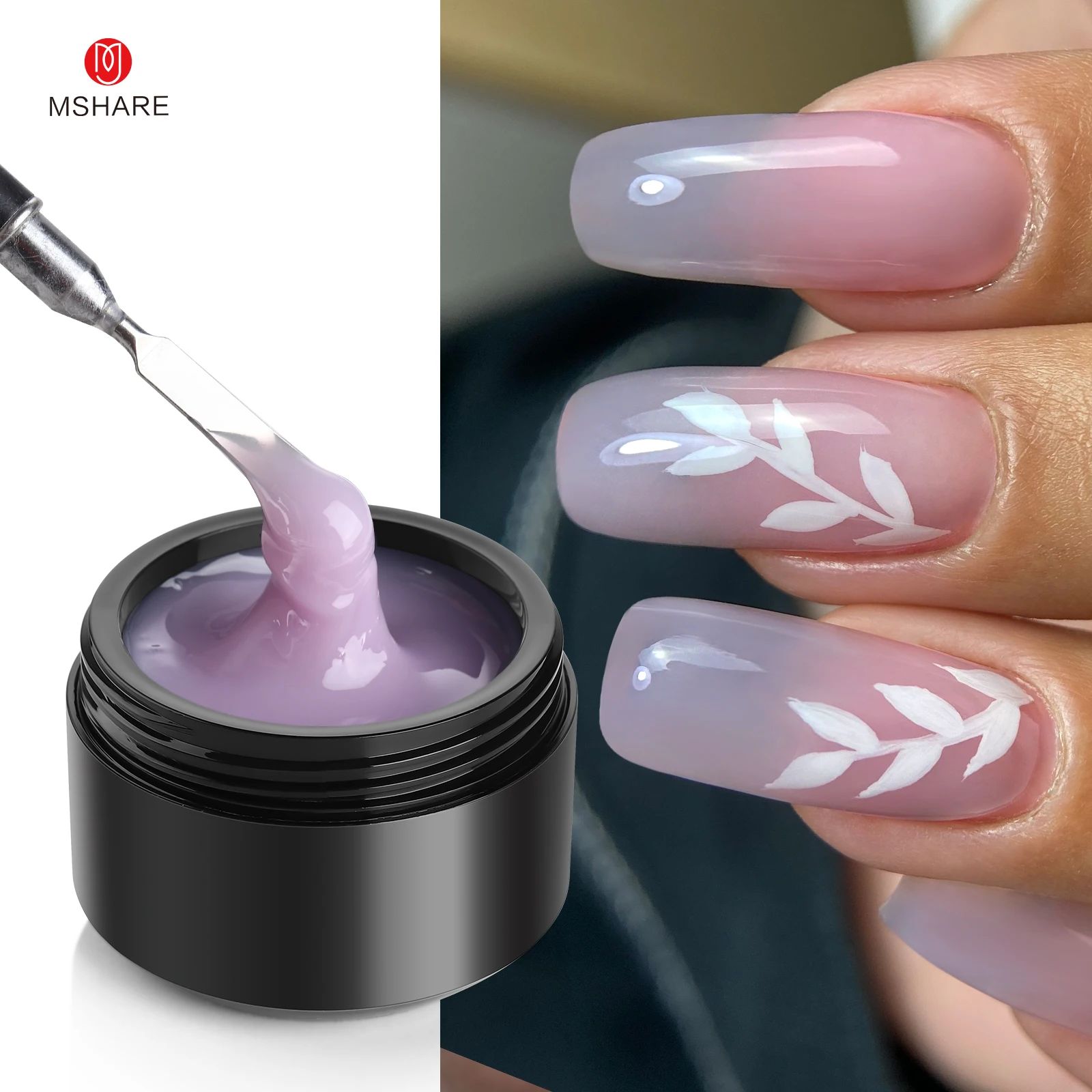 MSHARE Gel Ekstensi Pembangun  - Nail Art Lilac ulasan dan harga