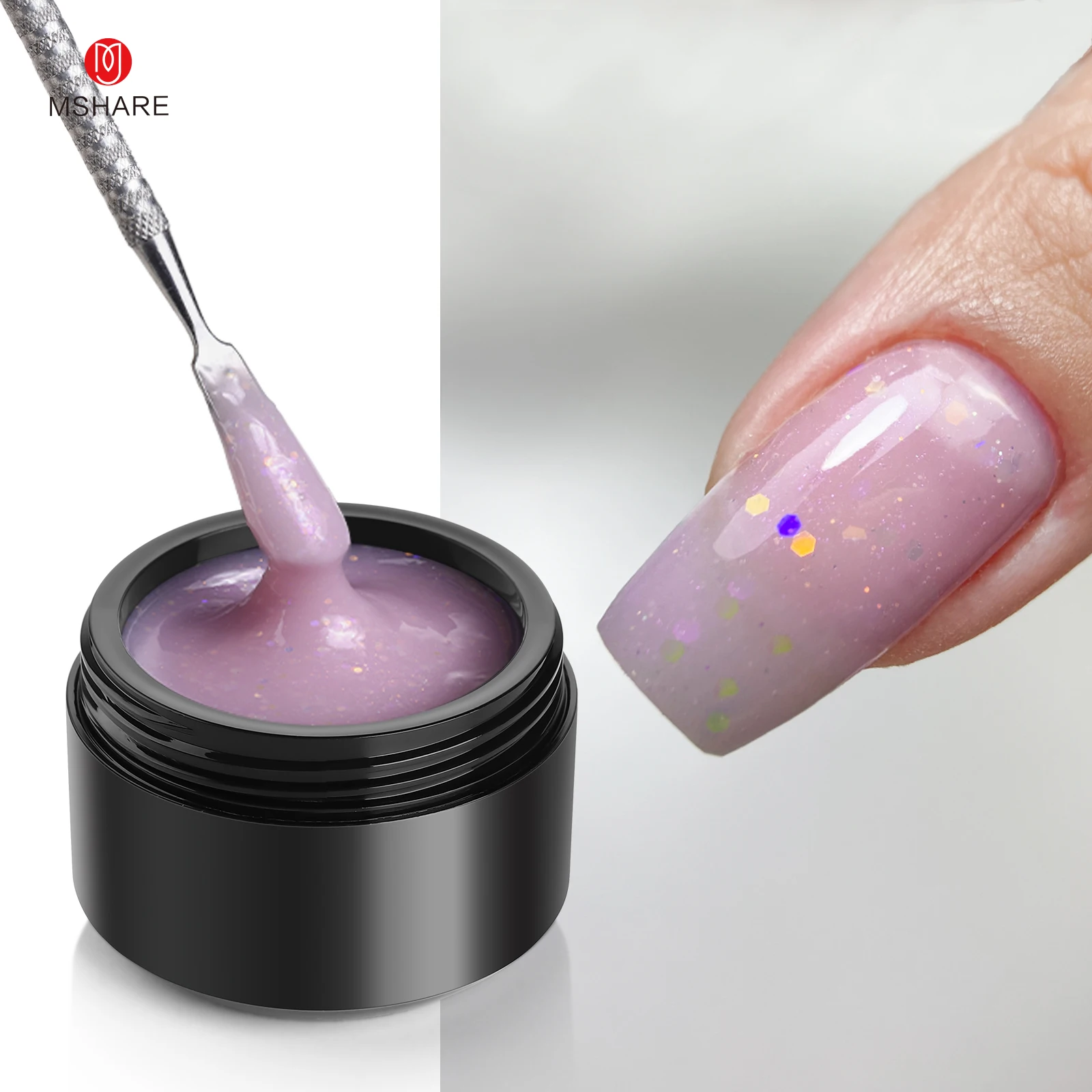 MSHARE Gel Ekstensi Pembangun  - Nail Art Lilac ulasan dan harga