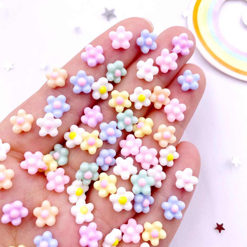 100Pcs 8mm Resin 3D Warna-warn - Nail Art Xmas ulasan dan harga