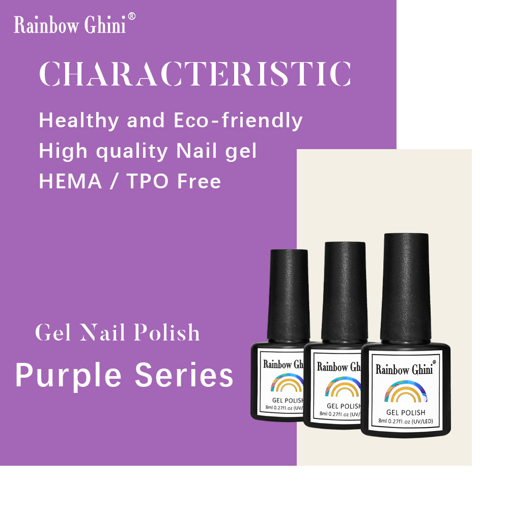 Rainbow Ghini 8Ml Cat Kuku Ser - Nail Art Lilac ulasan dan harga